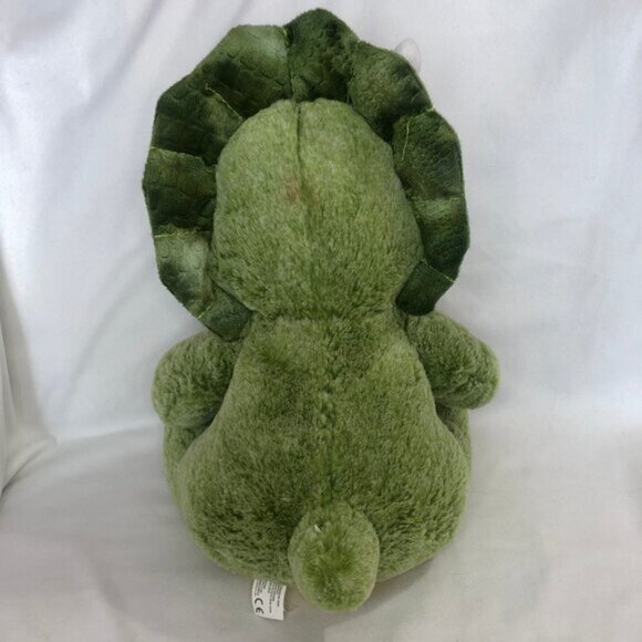 Kellytoy Green Triceratops Dinosaur Xtra Soft Luxe Fur Stuffed Plush Animal - Picture 6 of 13